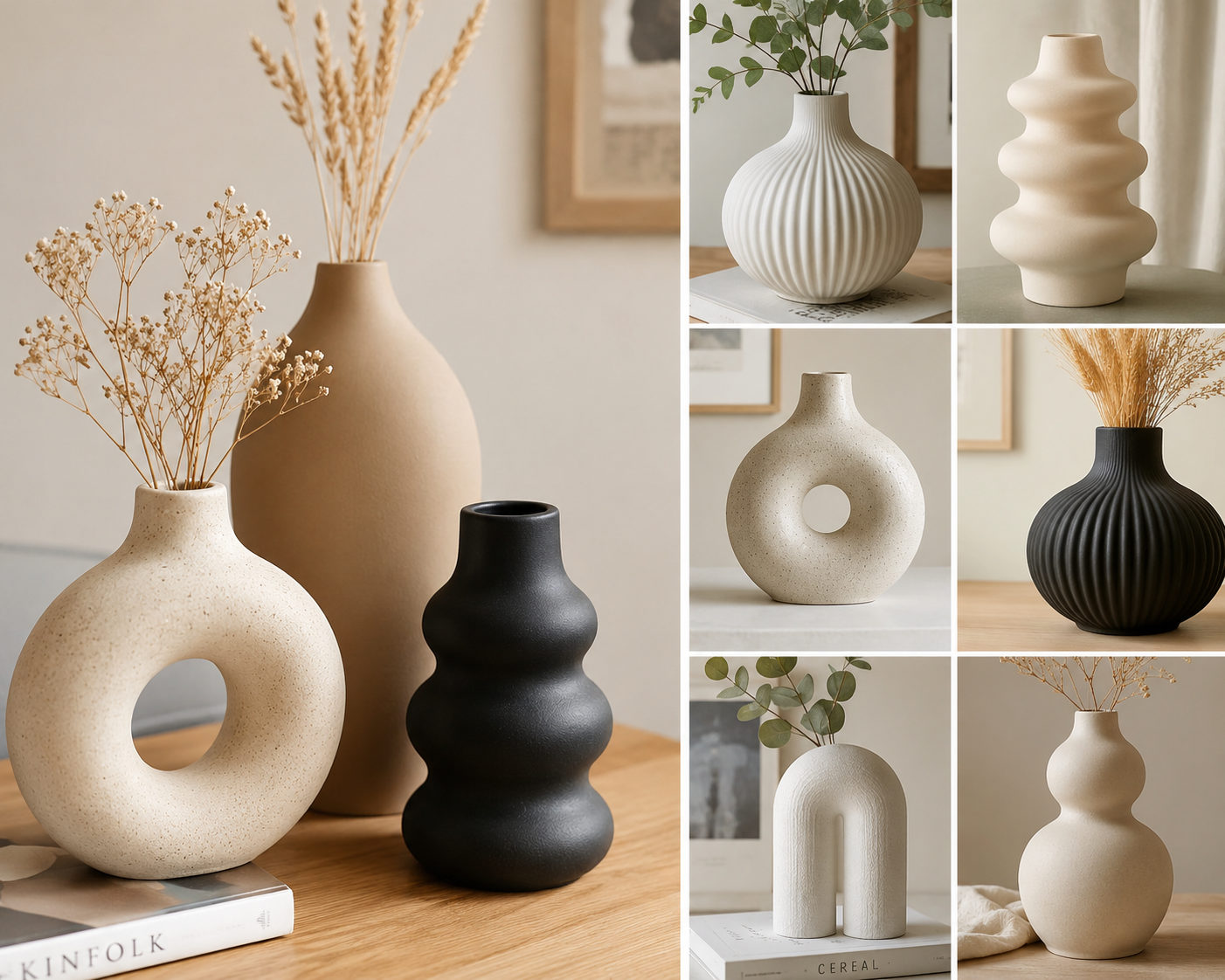 Nordic Ceramic Vase – Minimalist Home Decor Accent
